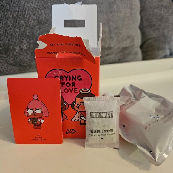 NEW AUTHENTIC Labubu Cry Baby: Crying for Love Series- CONFIRMED STOLEN HEART - Picture 1 of 4